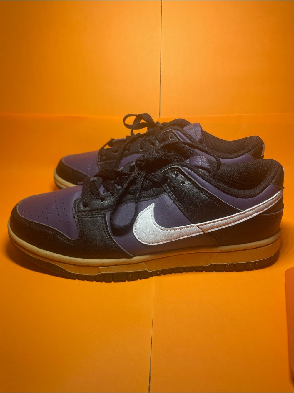 Nike Dunk Low Women's Sneakers in Purple, Black and White